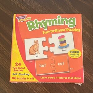 🧩 Trend Enterprises Rhyming Fun-to-Know Puzzles – NEW